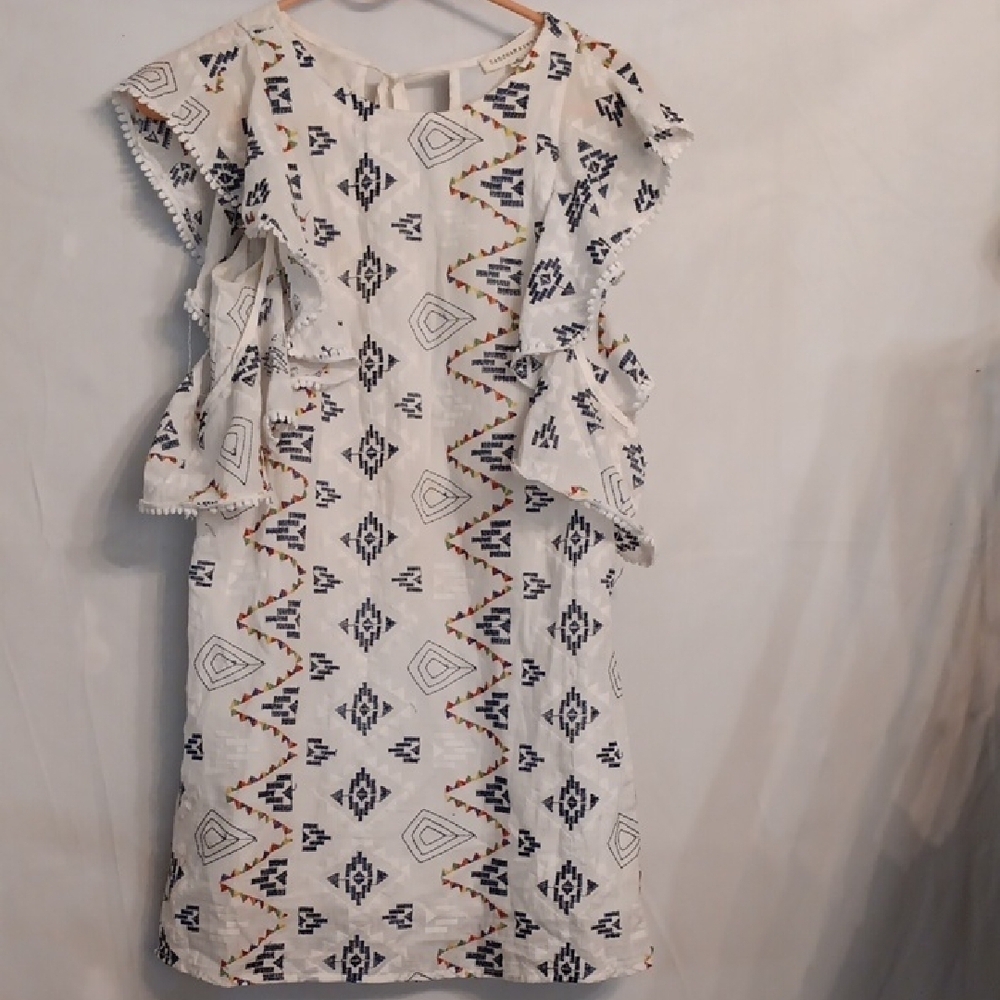 Dance & Marvel White Cap Sleeve Sheath Mini Dress Size Small